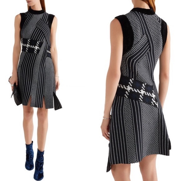 3.1 Phillip Lim Dresses & Skirts - 3.1 Phillip Lim Velvet Trimmed Jacquard Wool Dress